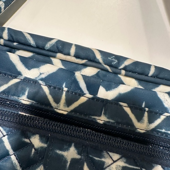 Lug Carousel XL Navy White Tie Dye Women's Bag Purse - Picture 4 of 15